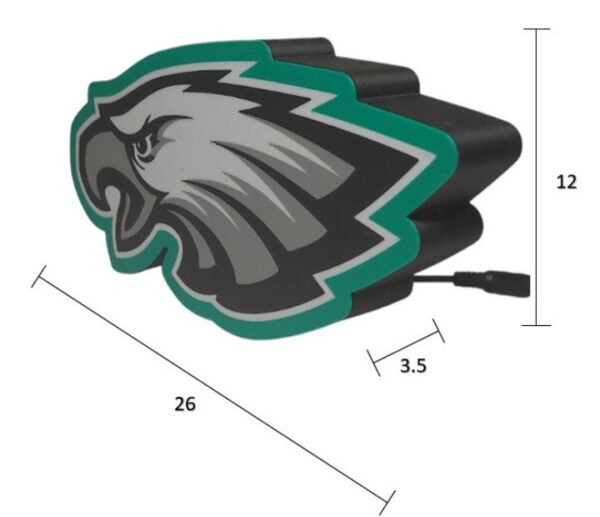PhiladelphiaEaglesLigthbox_i_medidas Lampara - PHILADELPHIA EAGLES